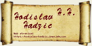 Hodislav Hadžić vizit kartica